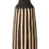 Vase Bouteille Avec Lignes Bois Noir Dorie D 17 Cm