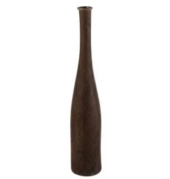 Vase Bouteille Résine Marron Cintee