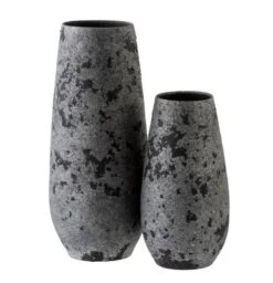 Vase Céramique Grise Et Noire Liath H 35 Cm - Lot De 2 -Maison Eclat Boutique vase ceramique grise et noire liath h 35 cm lot de 2 5415203985248 363116
