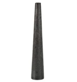 Vase Conique Métal Gris Graphite Ocel