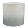 Vase Cylindrique Verre Blanc Et Gris Liath