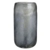 Vase Cylindrique Verre Bleu Gris Liath H 36 Cm - Lot De 2