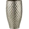 Vase Métal Argenté à Carreaux Neela H 40 Cm -Maison Eclat Boutique vase metal argente a carreaux neela h 40 cm 5400924011635 374763