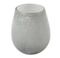 Vase Rond Verre Gris Liath H 15 Cm