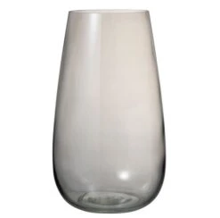 Vase Verre Gris Cintee H 40 Cm - Lot De 2