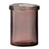 Vase Verre Rose Indie H 20 Cm