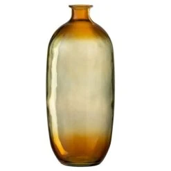 Vase Verre Transparent Et Orange Veeda