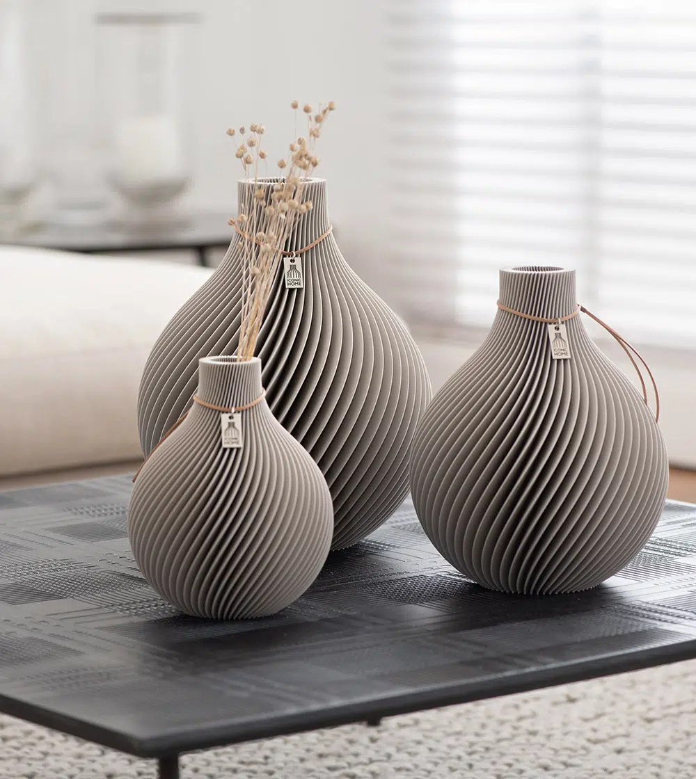 Maison Eclat Boutique -Maison Eclat Boutique iconic home vase sphere 3 set cozy greige 2 1